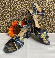 Satin Open Toe Flowered Heels | 8.5M |