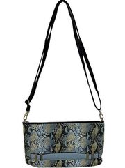 Jessica Simpson snake print crossbody bag, faux python leather detachable strap