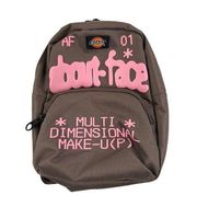 About Face - Halsey x Dickies Collab Crossbody Bag in Brown and Pink
