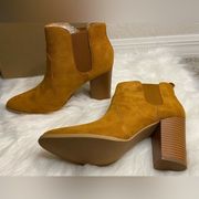 Suede Camel Brown Ankle Boots