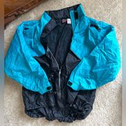 Prospirit Windbreaker Size Large Teal and Black Vintage