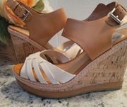 DV Dolce Vita Tan and wedge sandals Size 9.5