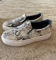 Snakeskin Slip On Sneakers