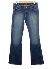 Bcbgmaxazria Flap Pocket Twisted Seam Flare Jeans Size 10