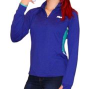 Fila Sport Running Quarter Zip Pullover Royal Blue