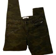 ZARA  Basic Women’s Camo Jeans Zippers Sz 6 XC