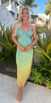 These Three Boutique Caribbean Dream Ombré Midi Dress