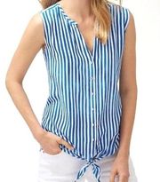 NWT Tommy Bahama women's striped Silk Tank Top Size large