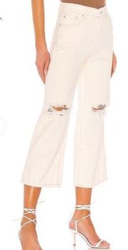 Free People Ranger Wide Leg Jeans in White