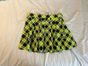 Trickz N' Treatz Slime Haunted To Meet U Plaid Mini Skirt MEDIUM ($48)