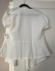 Old Navy White Tie Blouse