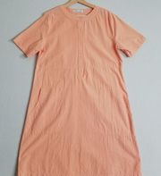 Misslook Dress Women Large Orange Midi Buttons Cotton China Casual Preppy