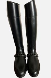 Women’s Givenchy Rubber Eva Chain Boots Size 8.5