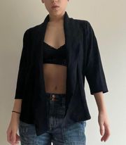 Black Classic Cardigan Silk Blend