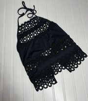 Becca by Rebecca Virtue Women's Black Lace Swim Suit Top Size Small