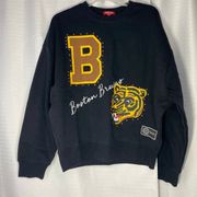 NWOT Boston Bruins Hockey Mitchell & Ness Retro Logo Sweatshirt women sz