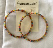 Francesca’s colorful hoop earrings