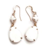 Birch White Dewdrop Earrings