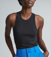 NWT Everlane The Supima Cotton Micro-Rib Racerback Tank in Black