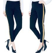 LAUREN Ralph Lauren Ponte Pants Leggings Stretchy Navy Tuxedo Trim Size XL