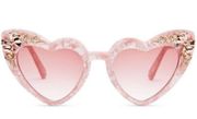 💕LOVESHACKFANCY💕 Amalia Heart Sunglasses ~ Icy Rose NWT