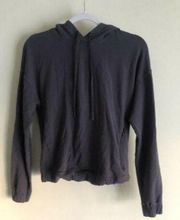 Lululemon  Cropped Hoodie Sweatshirt Gray Size 6 Hooded