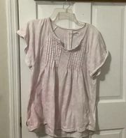 Wonderly pink short sleeve shirt size small