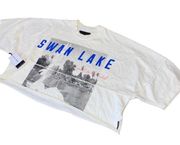 Spirit Jersey Swan Lake Cropped Tee size  L