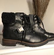 Women's winter boots.  Made from soft faux leather.   brand.  Size 7.5.  Black color.  $50