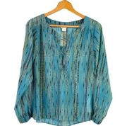 Ariat - Semi-Sheer Lace-Up Boho Popover Blouse