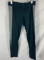 Aerie  Black and Grey Stripe Leggings Medium