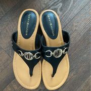 Sandals Black & Gold Size 8 1/2