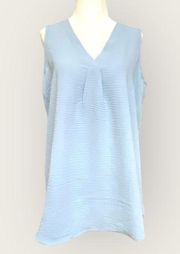 ZENANA women’s size large sleeve tunic top soft blue NWT