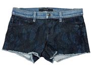 Vintage Y2K Joe’s Jeans Low Rise Mesh Lace Denim Jean Shorts Cutoffs 28