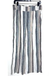 Current Air Large Gray Brown Stripe Loose Wide Leg Pants