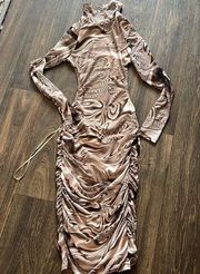 Brown Swirl Dress