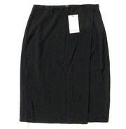 NWT MM. Lafleur Logan in Black Crinkle Crepe Faux Wrap Pencil Skirt 16