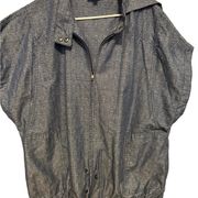 DEREK LAM DesigNation "Rio"
Cap Sleeve Hooded Shirt Size xl