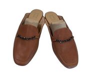 Naturalizer Brown Leather Slides Women's Size 11W EUR 41 Casual Coastal Cottage