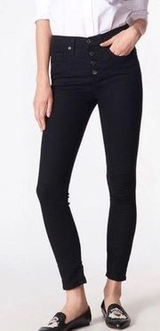 Veronica Beard Debbie High Rise Skinny In Raven Black Jeans