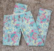 Lilly Pulitzer Worth Straight Jeans In the Beginning Print Size 4