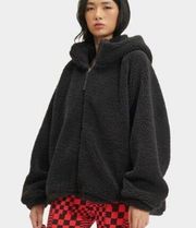 UGG Olympia Sherpa Sweater Jacket Oversized Hooded in Black Women’s Size S/M