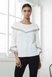 The Label Status Contrast 3/4 Sleeve Top L