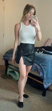 Lioness Leather Skirt