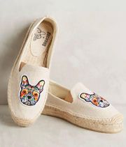 Women's Frenchie Embroidered Smoking Slipper Platform Espadrille Flats