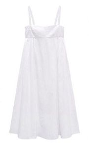 Voluminous white Zara midi dress (last summer)