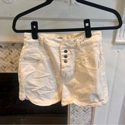 Elodie White Cuffed Shorts