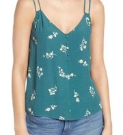 Womens Chelsea 28 Teal Balsam Classic Bloom Cami pullover strappy Top xxs