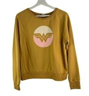 Junk Food DC Comics Wonder Woman Gold Logo Retro Style Sweatshirt Women’s Size M