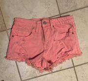 High Rise Pink Shorts